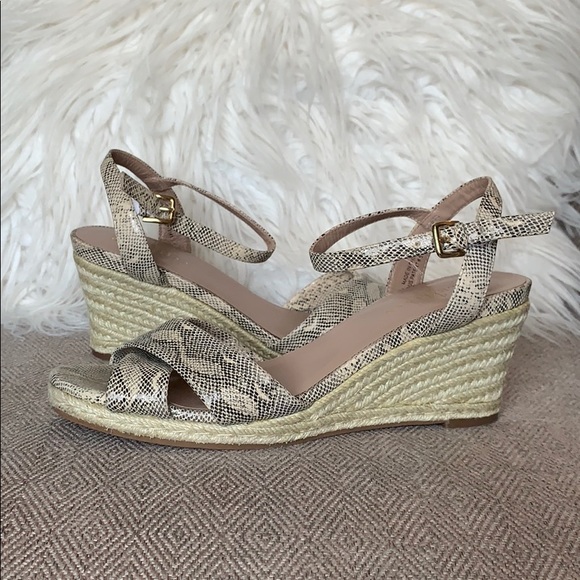 Cole Haan Snake Print Espadrille Wedges - Picture 4 of 8